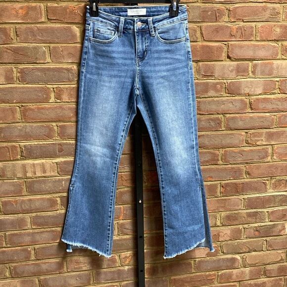Lovervet by Vervet High Rise Crop Side Slit Jeans Size 25 NEW - Picture 2 of 8